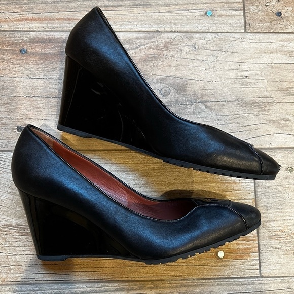 Giorgio Fabiani Leather Platform Shoes Made in Italy Size 10 - Picture 3 of 7